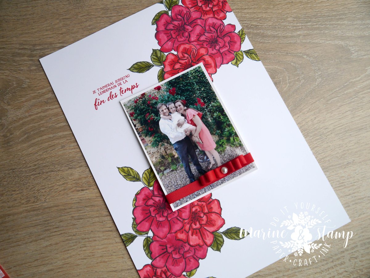 Page A4 Amour - Set de tampons Rose sauvage
