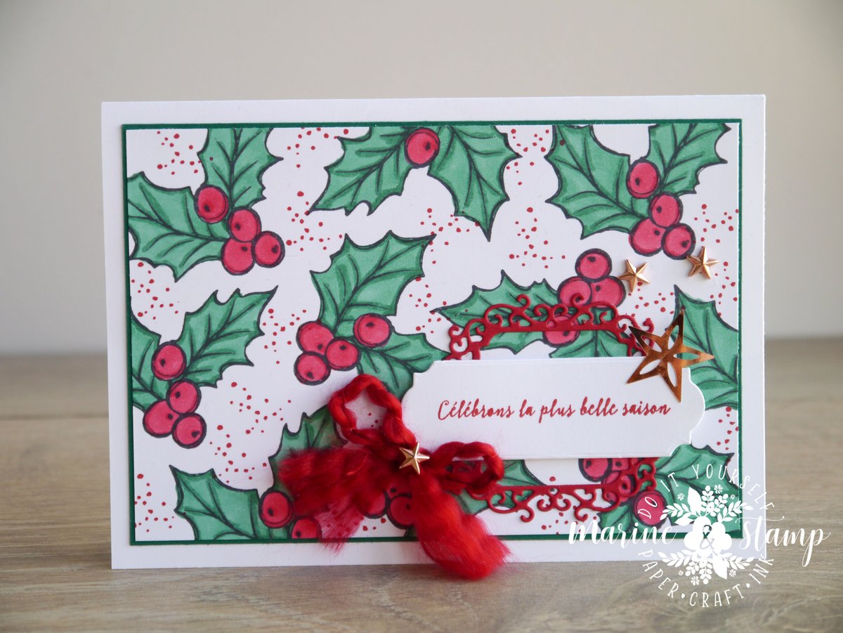 Carte Joyeux Noël - Set de tampons Fêtes étincelantes