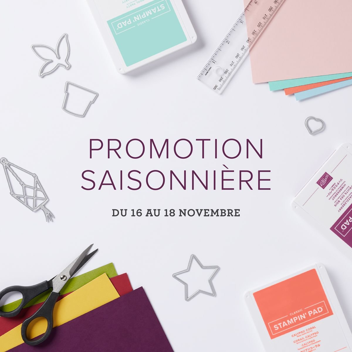 Promotion saisonnière - Réduction sur encreurs, papiers cartonnés et poinçons