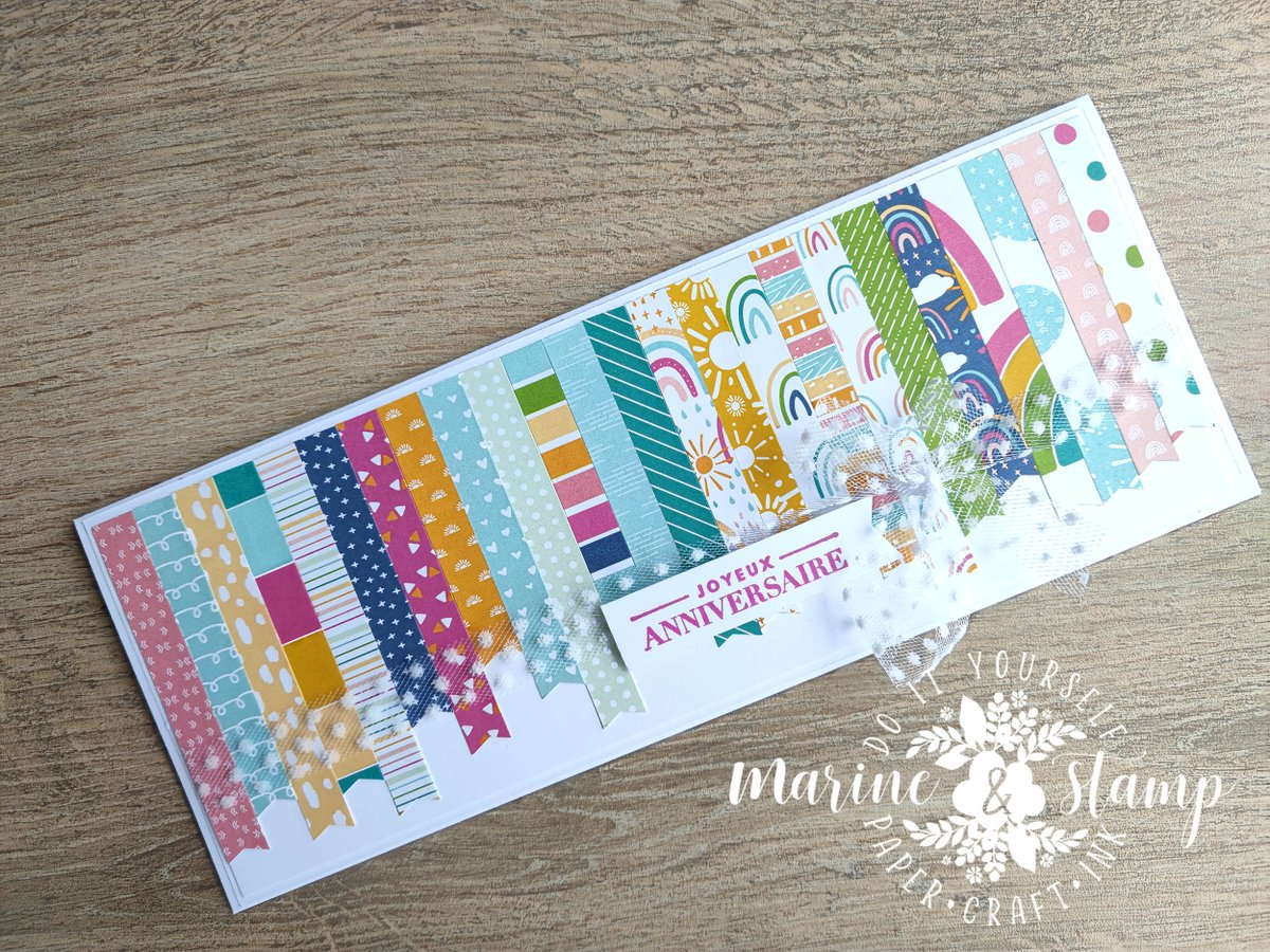 Carte "Joyeux Anniversaire" - Collection de papiers Après la pluie le beau temps