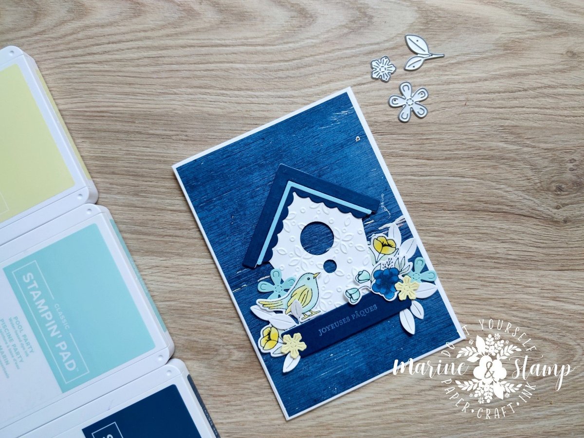 Cartes Joyeuses Pâques - Lot Nichoir campagnard